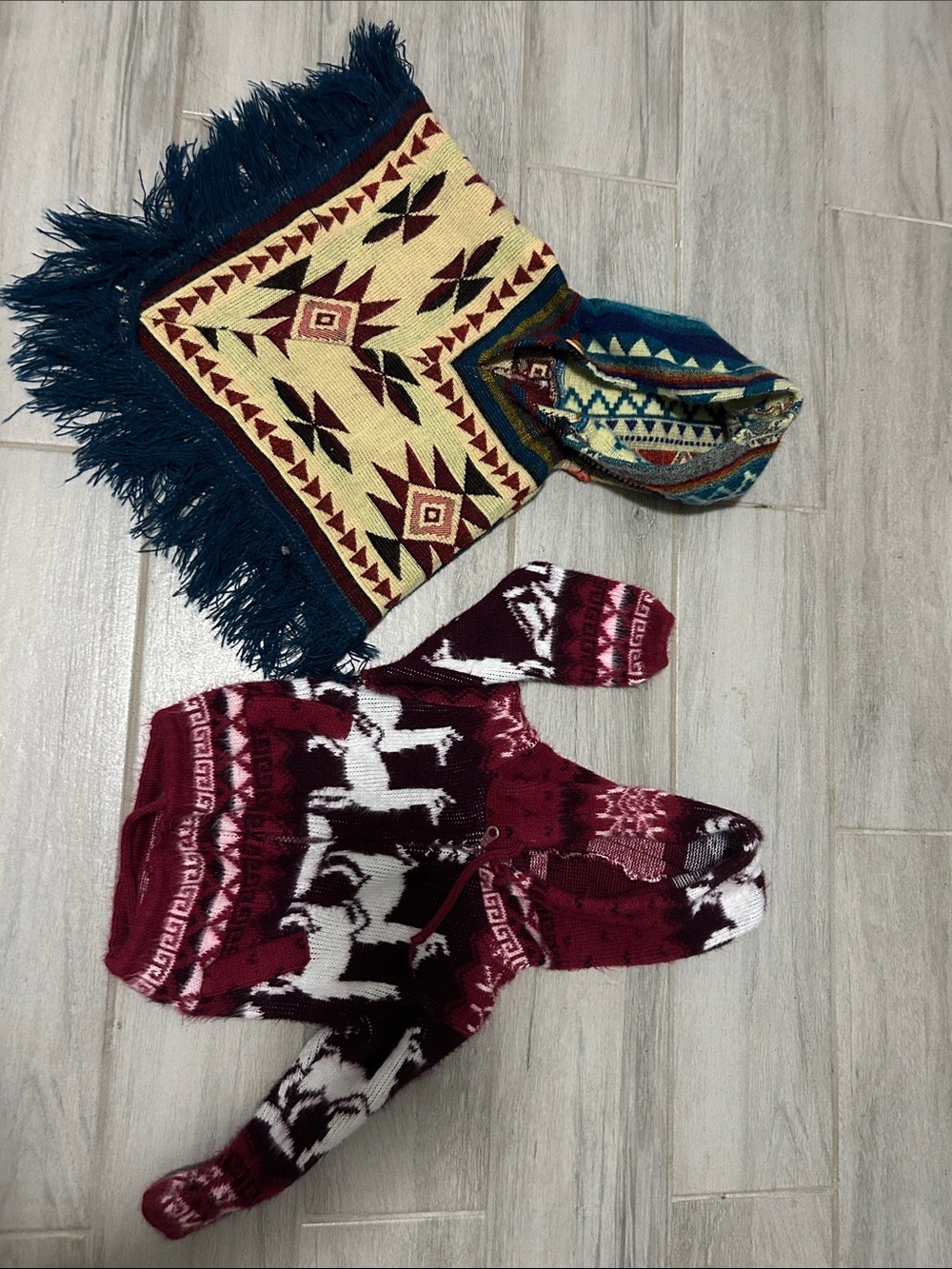 2T Unisex Sweater and Poncho Authentic Ecuadorian Garment